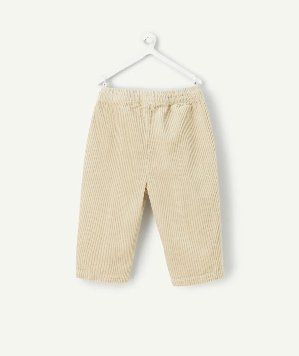 Pantalon bébé garçon velours côtelé beige