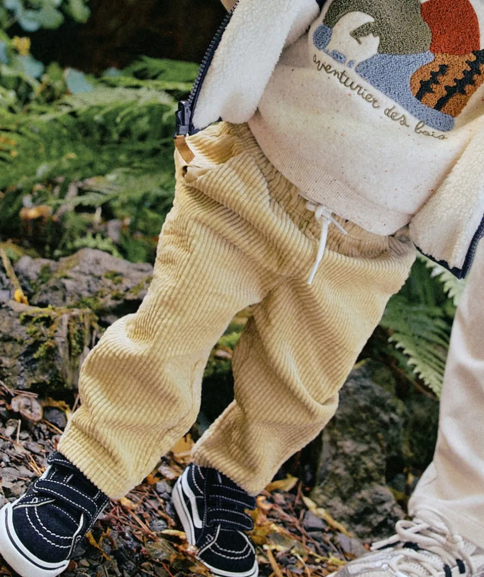 Pantalon bébé garçon velours côtelé beige
