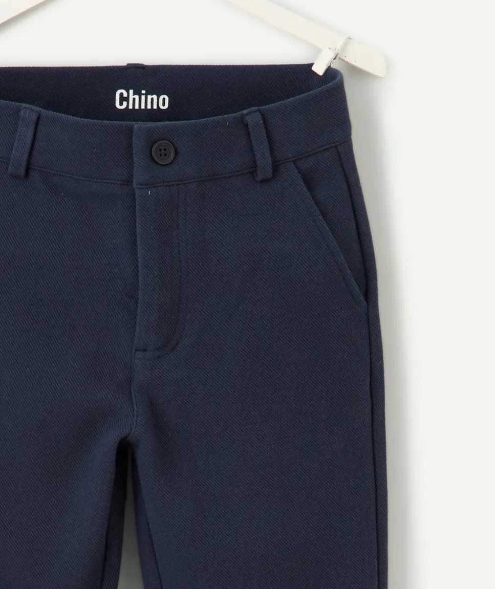 Pantalon chino garçon bleu marine
