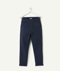 Pantalon chino garçon bleu marine