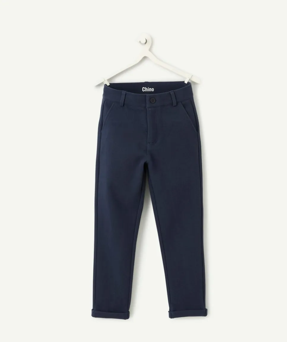 Pantalon chino garçon bleu marine
