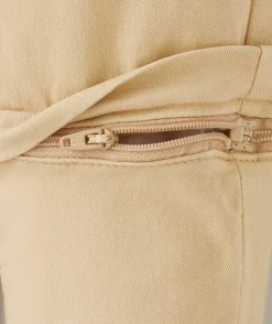 Pantalon chino évolutif beige avec cordons en fibres recyclées