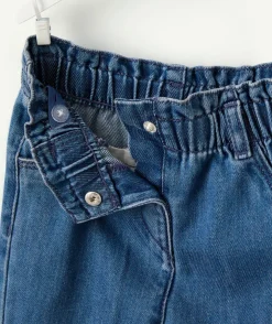 Pantalon denim bébé fille relax