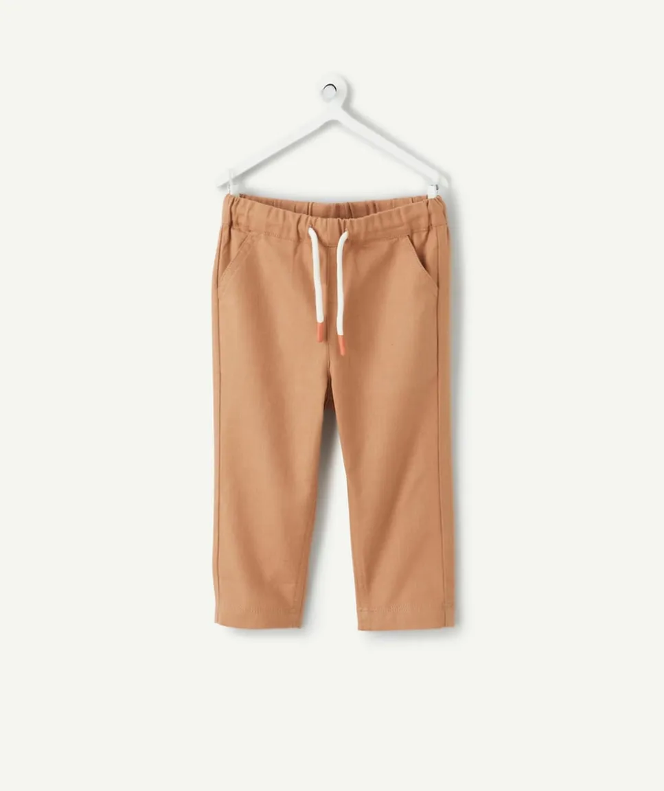 Pantalon droit bébé garçon coton marron