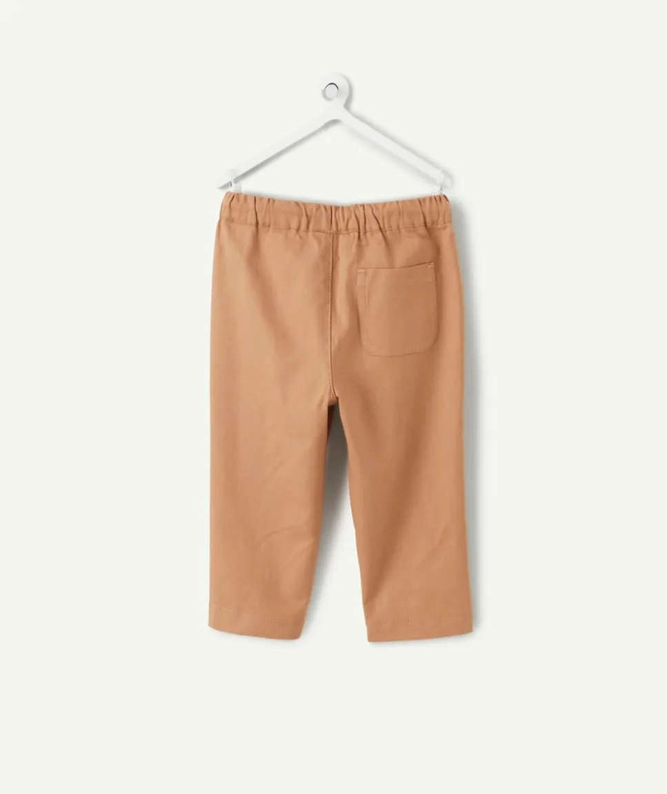 Pantalon droit bébé garçon coton marron