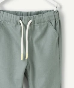 Pantalon droit bébé garçon vert coton