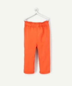 Pantalon droit fille en viscose labellisée rouge