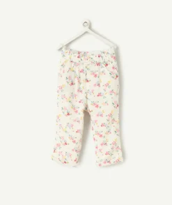 Pantalon droit à fleurs pour bébé fille
