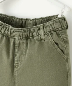 Pantalon droit relax garçon kaki