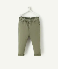 Pantalon droit relax garçon kaki
