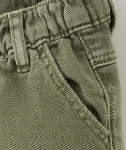 Pantalon droit relax garçon kaki