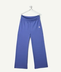 Pantalon fille ample bleu