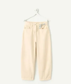 Pantalon fille ballon beige