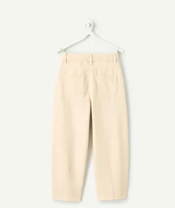 Pantalon fille ballon beige