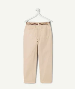 Pantalon fille droit beige