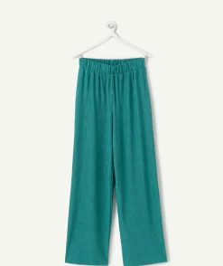 Pantalon fille flared vert