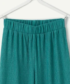 Pantalon fille flared vert
