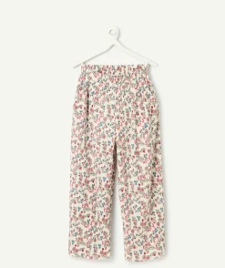 Pantalon fille imprimé floral