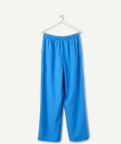 Pantalon fille large bleue
