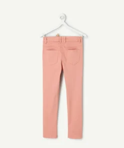 Pantalon fille skinny rose