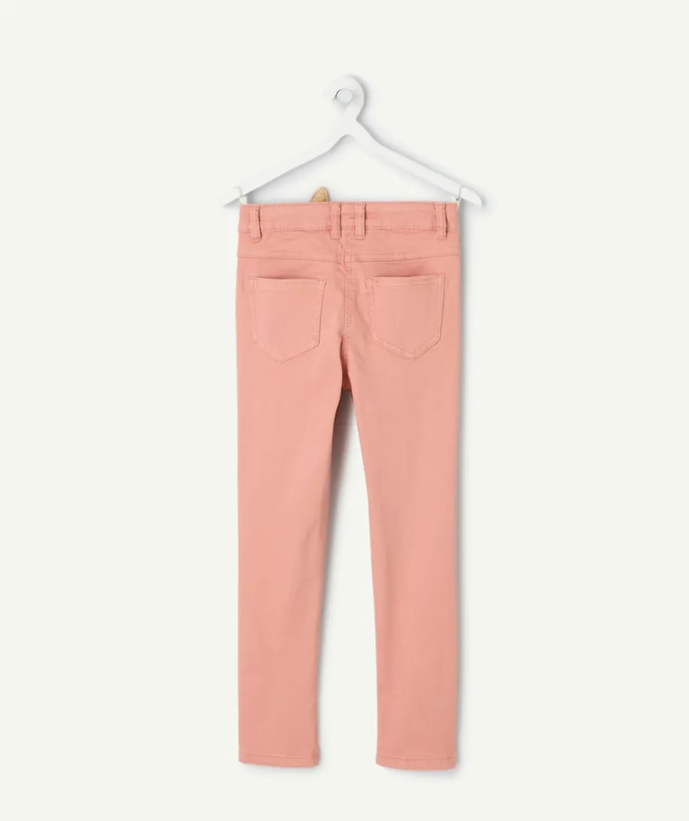 Pantalon fille skinny rose