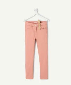 Pantalon fille skinny rose