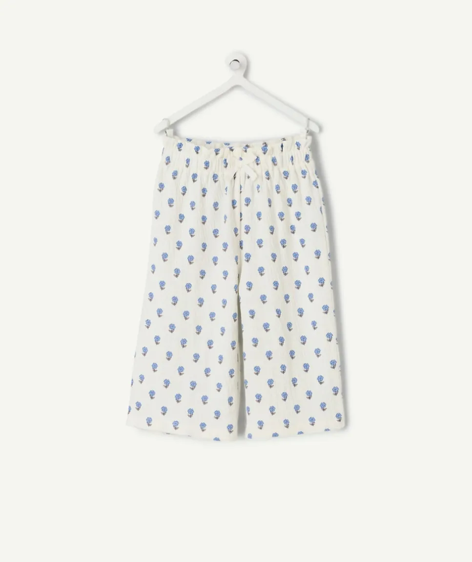 Pantalon fluide bébé fille imprimé floral