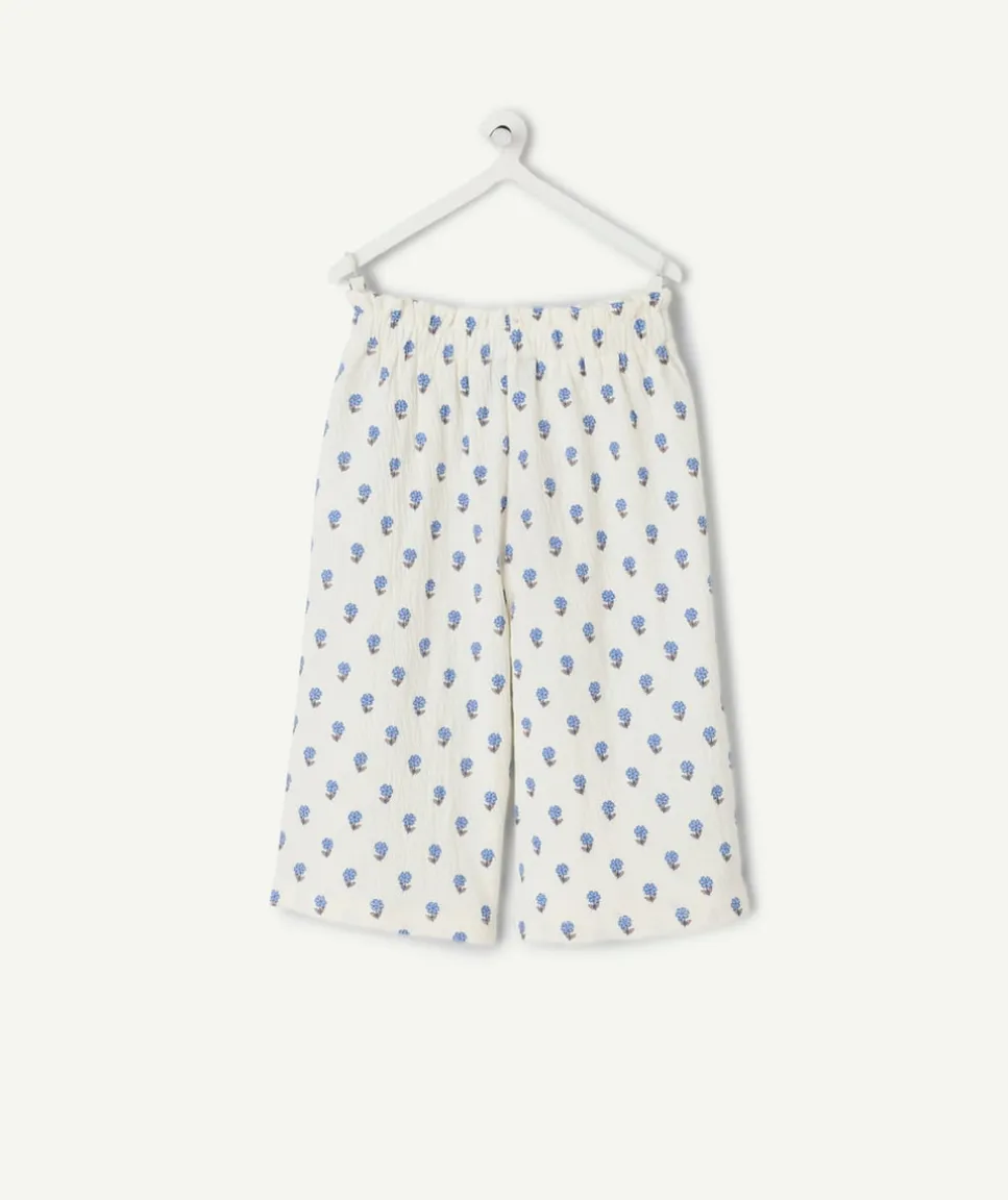 Pantalon fluide bébé fille imprimé floral