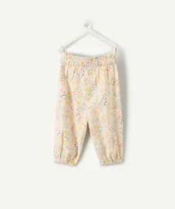 Pantalon fluide bébé fille imprimé floral