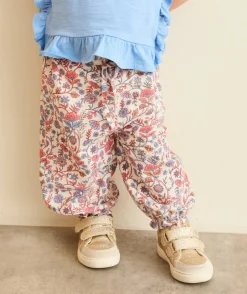Pantalon fluide bébé fille imprimé floral