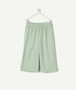 Pantalon fluide bébé fille vert