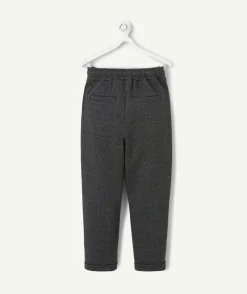 Pantalon garcon relax imprimé pied de poule