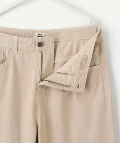 Pantalon garçon baggy beige