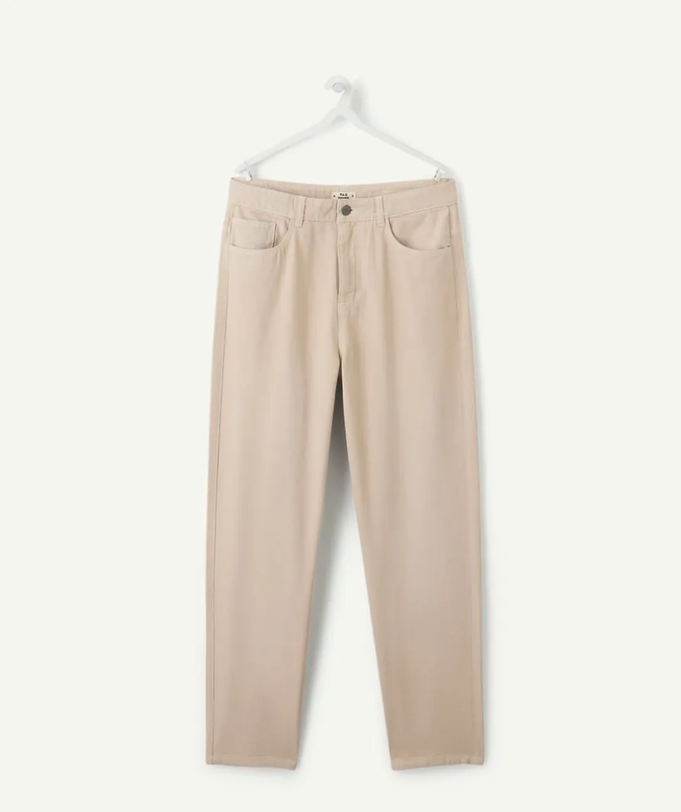 Pantalon garçon baggy beige
