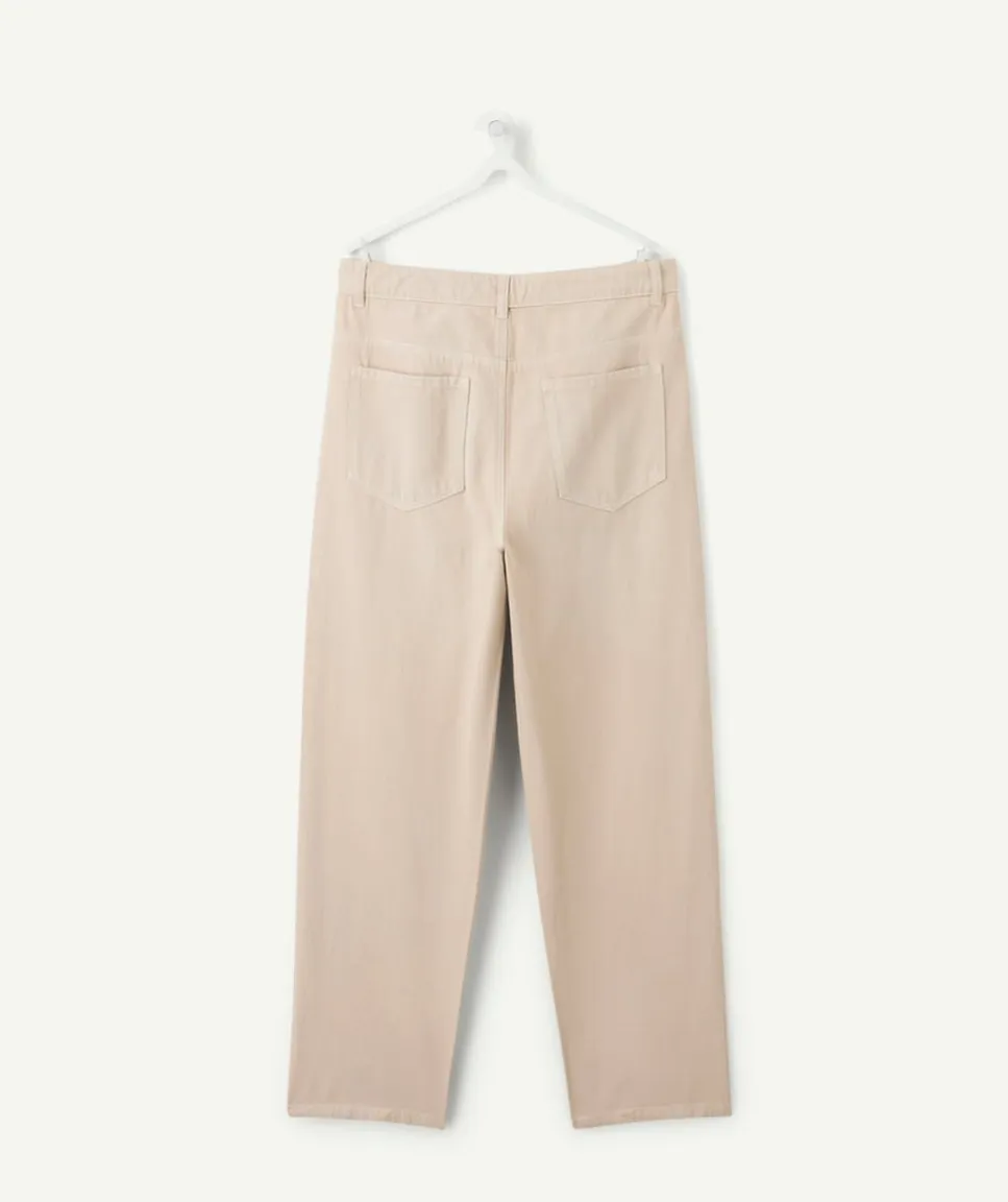 Pantalon garçon baggy beige