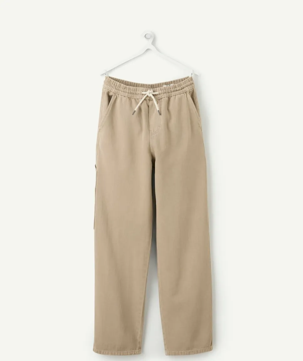 Pantalon garçon baggy beige