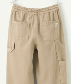 Pantalon garçon baggy beige