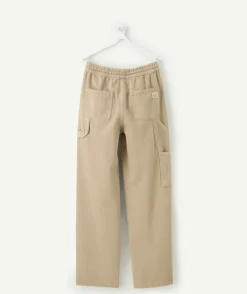 Pantalon garçon baggy beige