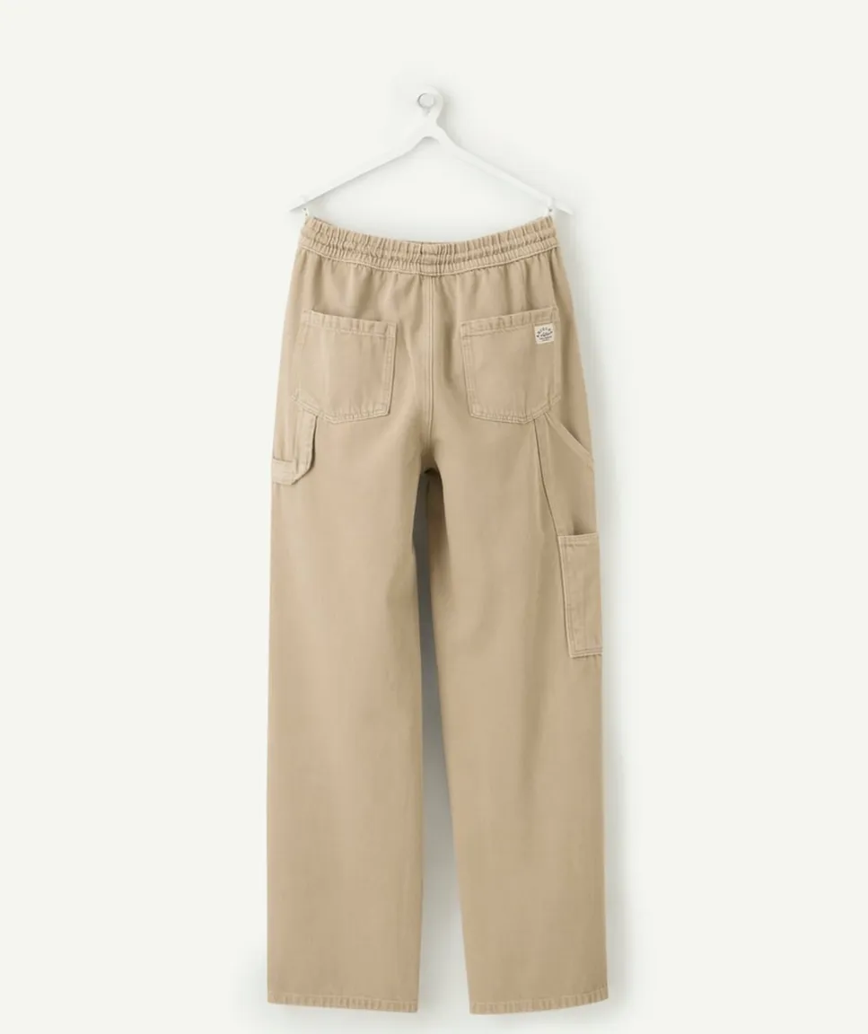 Pantalon garçon baggy beige