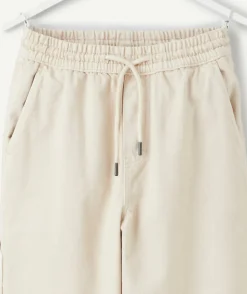 Pantalon garçon baggy écru