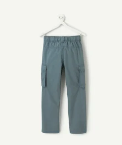 Pantalon garçon cargo bleu