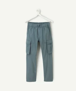Pantalon garçon cargo bleu