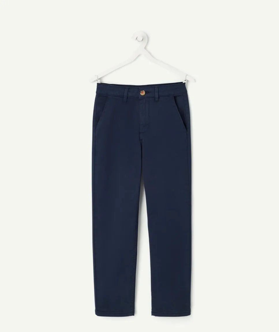 Pantalon garçon chino bleu marine