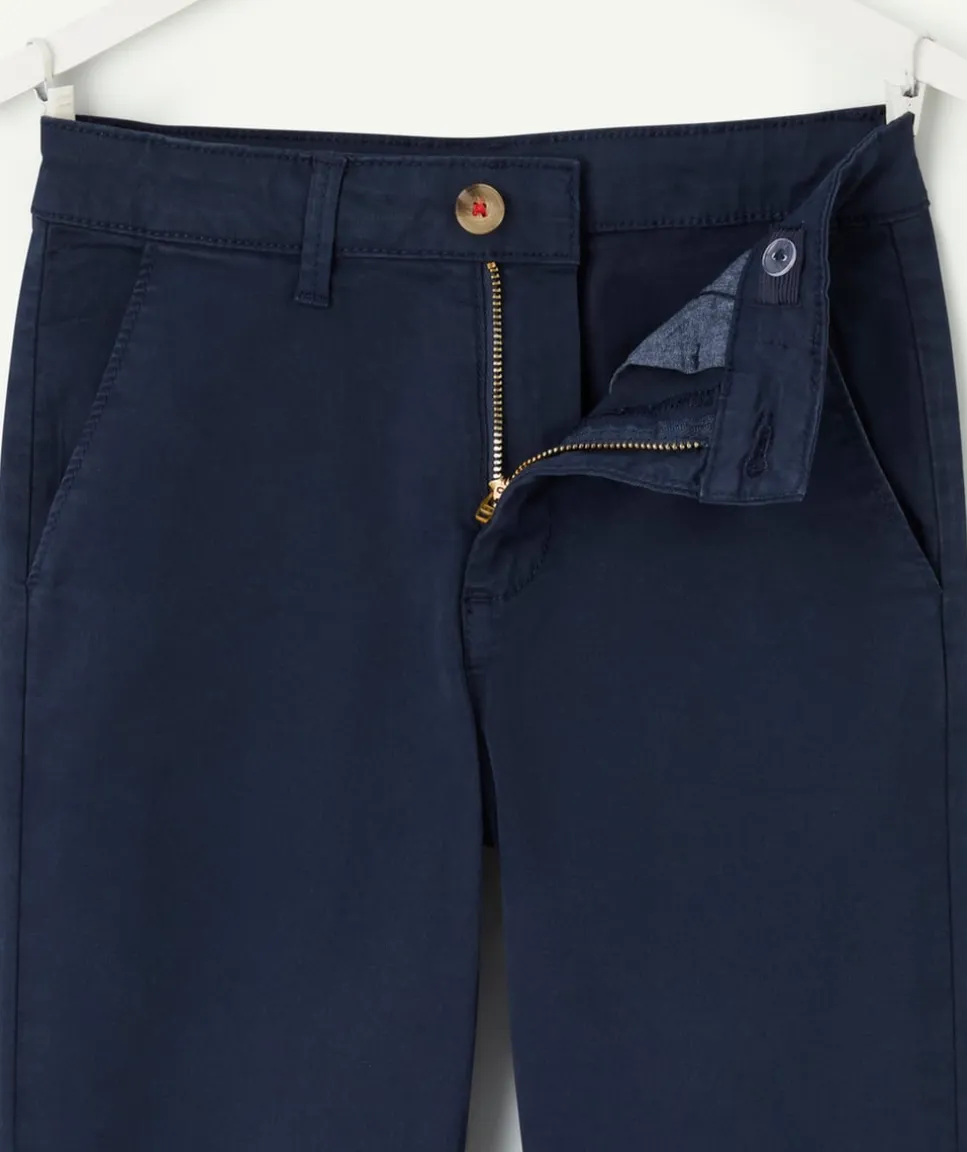 Pantalon garçon chino bleu marine