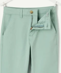Pantalon garçon chino vert