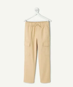 Pantalon garçon droit beige