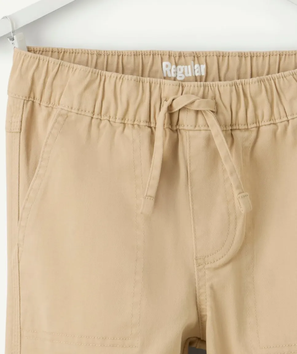 Pantalon garçon droit beige
