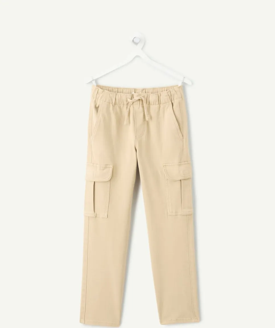 Pantalon garçon droit beige