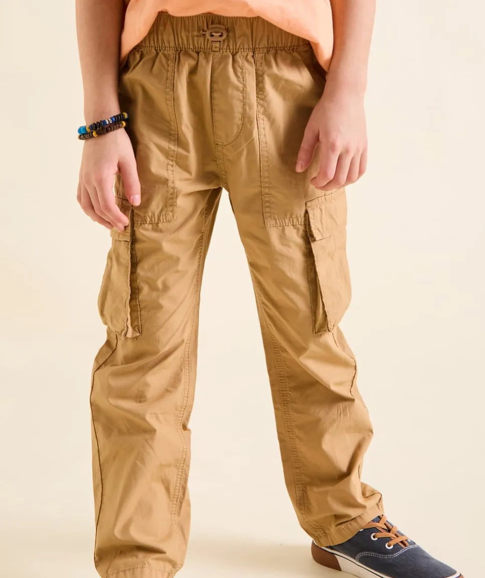 Pantalon garçon droit camel