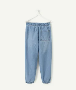 Pantalon garçon droit denim bleu